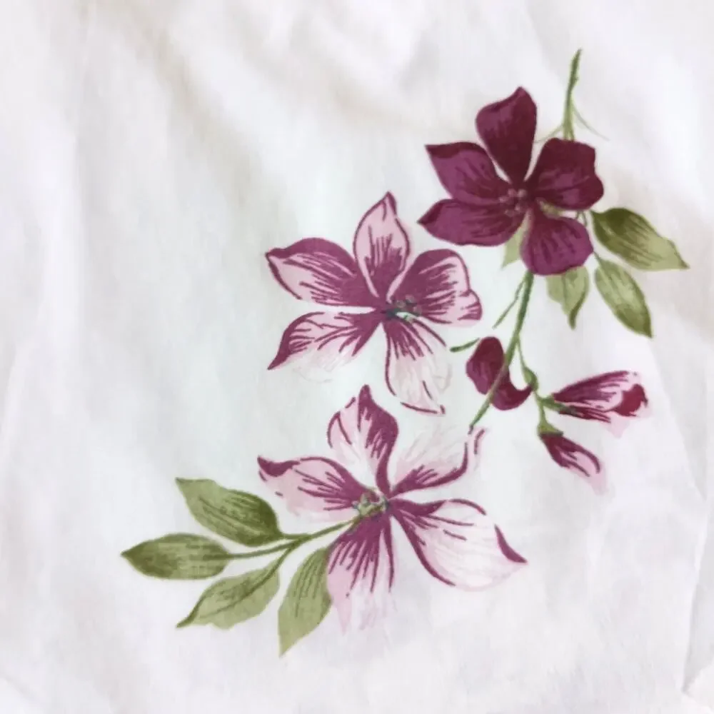 2 Bed‎ Pillow Cases Vintage Floral French Country VIOLETS Cottage Farm Romantic